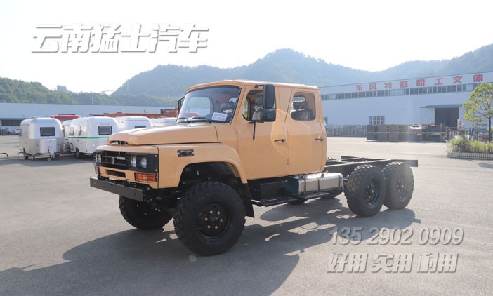 雙排尖頭卡車,六驅(qū)越野底盤,長頭卡車底盤改裝,雙排2082底盤,定制款底盤出口