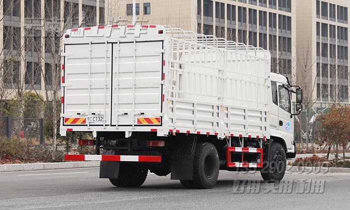 5.2米倉欄車,8噸中型倉柵,高欄板花欄車,鵝頸式倉欄車,物流貨運倉柵式運輸車,果蔬糧食運輸車